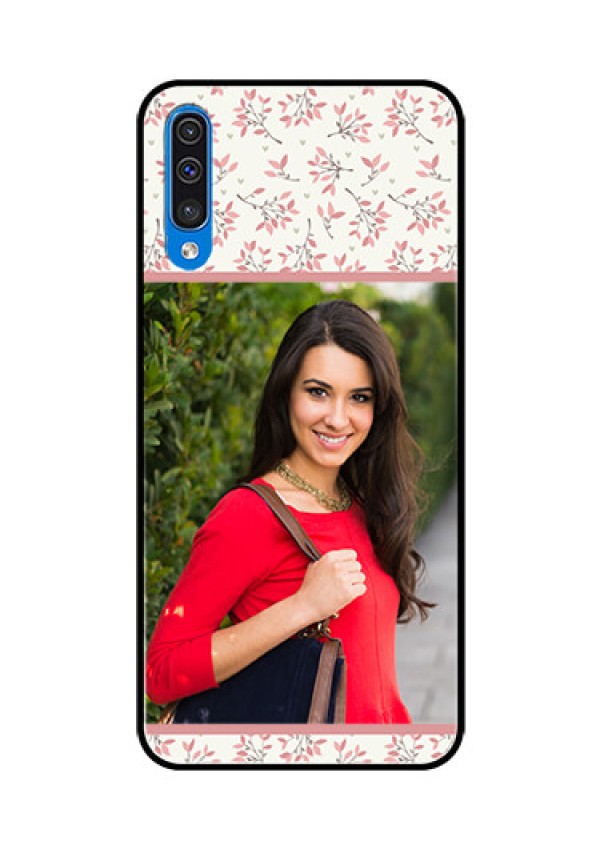 Samsung Galaxy A50s Custom Glass Phone Case  - Premium Floral Design