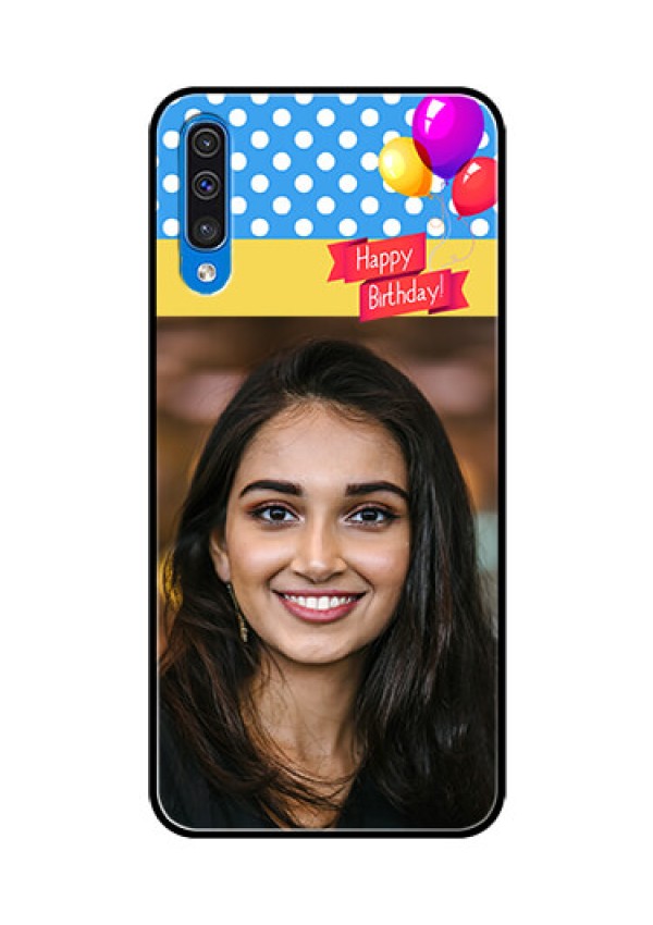 Samsung Galaxy A50s Custom Glass Mobile Case  - Happy Birthday Design