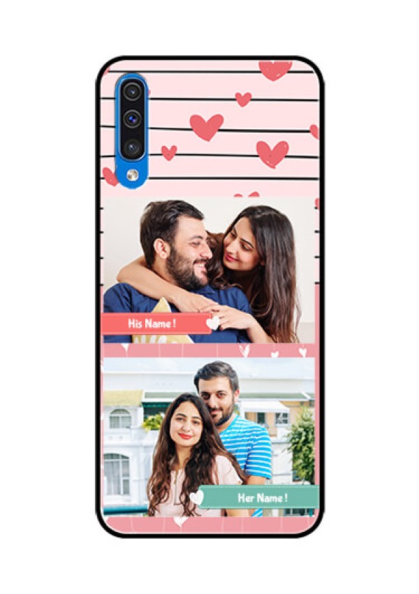 Samsung Galaxy A50s Custom Glass Mobile Case  - Photo with Heart Design