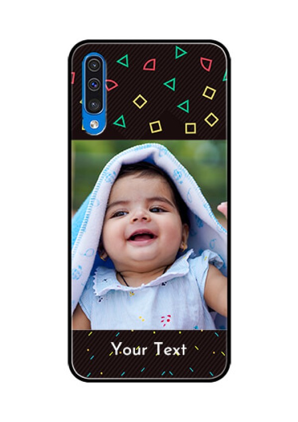 Samsung Galaxy A50s Custom Glass Phone Case  - with confetti birthday design