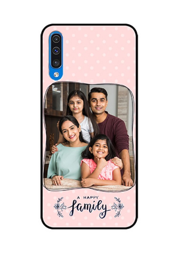 Samsung Galaxy A50s Custom Glass Phone Case  - Family with Dots Design