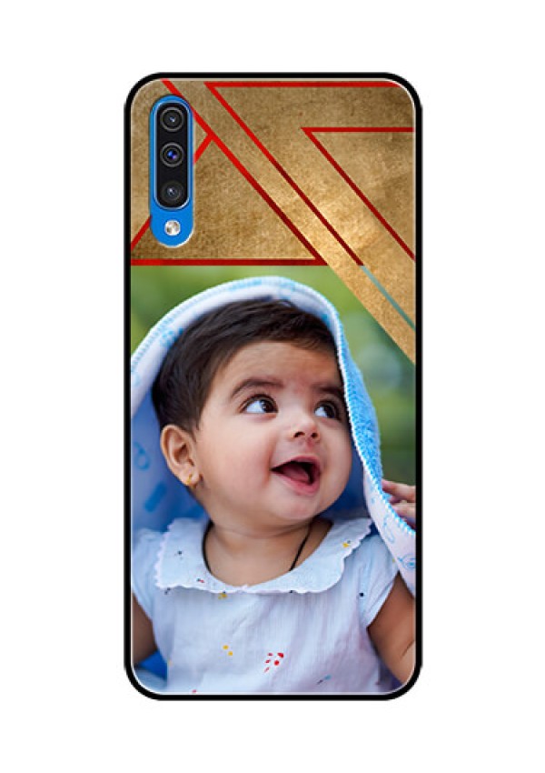 Samsung Galaxy A50s Personalized Glass Phone Case  - Gradient Abstract Texture Design