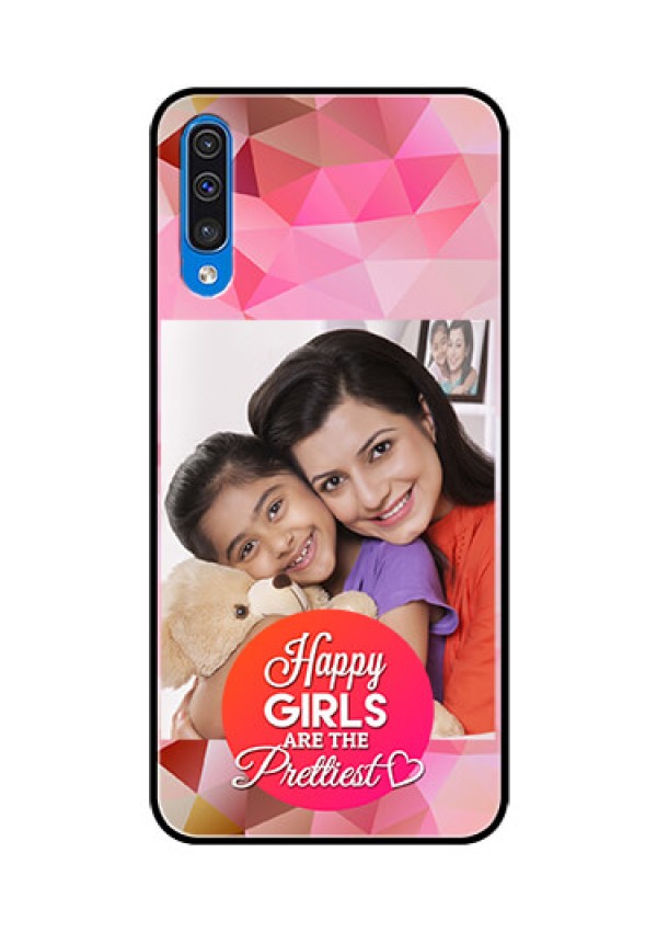 Samsung Galaxy A50s Photo Printing on Glass Case  - Abstract Triangle Design