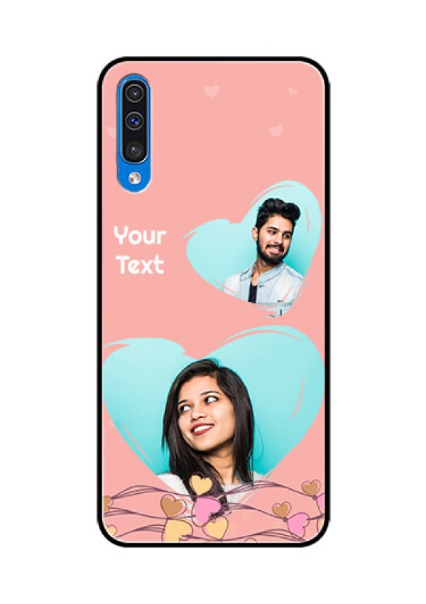 Samsung Galaxy A50s Custom Glass Mobile Case  - Love Doodle Design