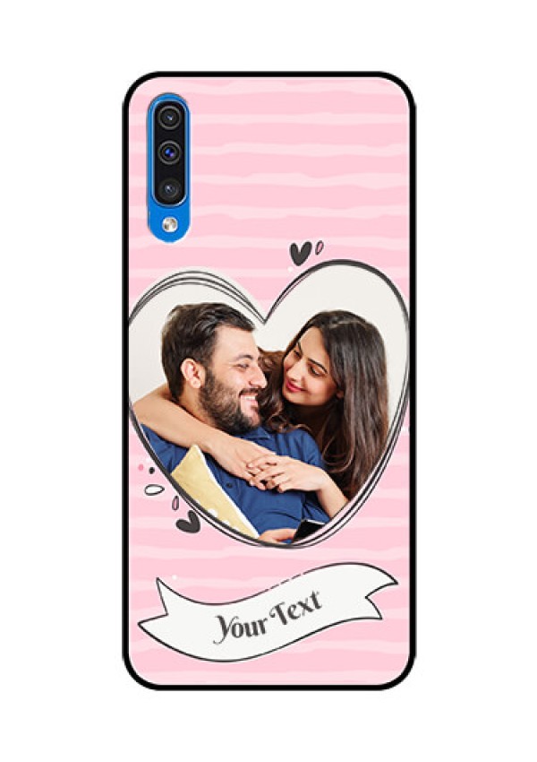 Samsung Galaxy A50s Custom Glass Phone Case  - Vintage Heart Design