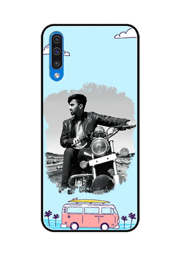 Samsung Galaxy A50s Photo Printing on Glass Case  - Travel & Adventure Design
