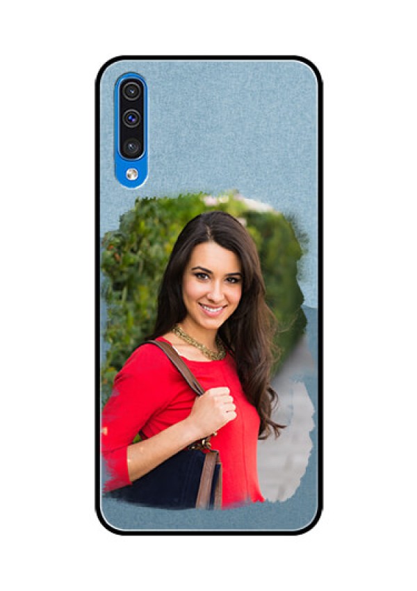 Samsung Galaxy A50s Custom Glass Mobile Case  - Grunge Line Art Design