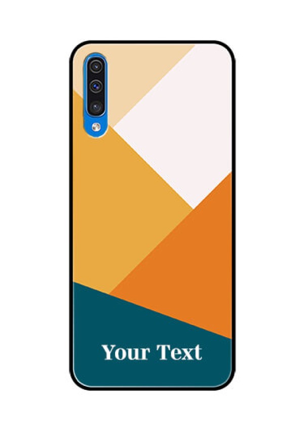 Galaxy A50s Personalized Glass Phone Case - Stacked Multi-colour Design