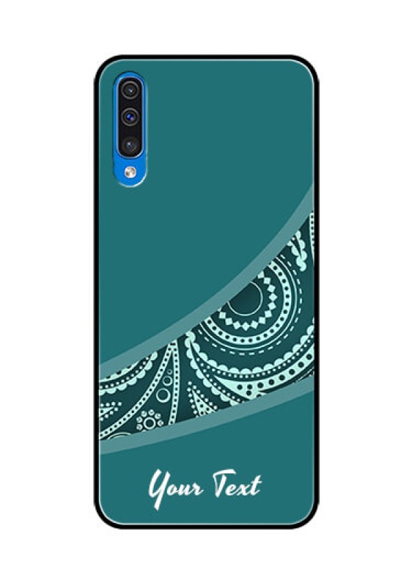 Galaxy A50s Photo Printing on Glass Case - semi visible floral Design