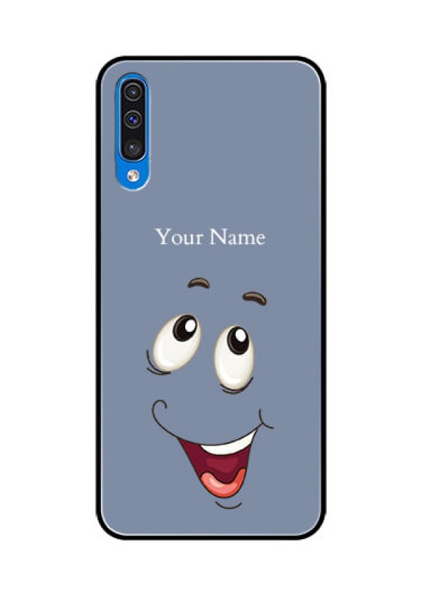 Galaxy A50s Photo Printing on Glass Case - Laughing Cartoon Face Design