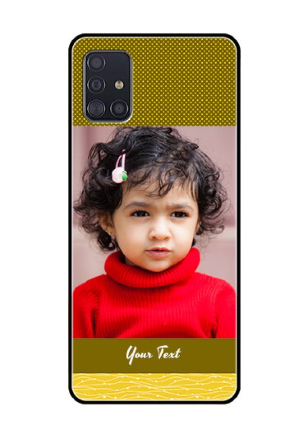Galaxy A51 Custom Glass Phone Case  - Simple Green Color Design