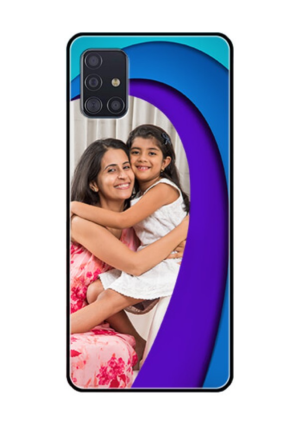 Galaxy A51 Photo Printing on Glass Case  - Simple Pattern Design