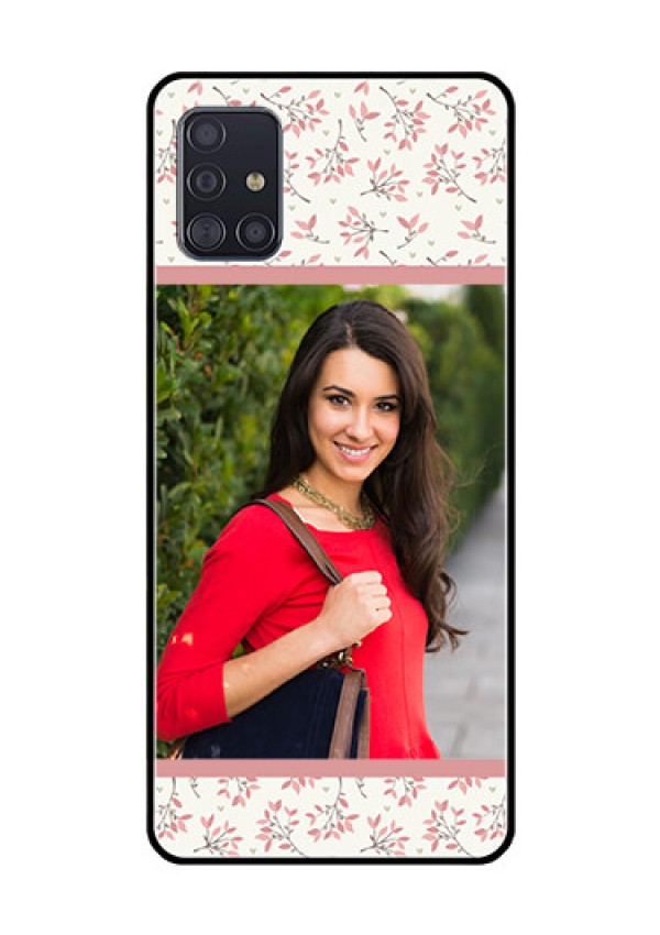 Galaxy A51 Custom Glass Phone Case  - Premium Floral Design