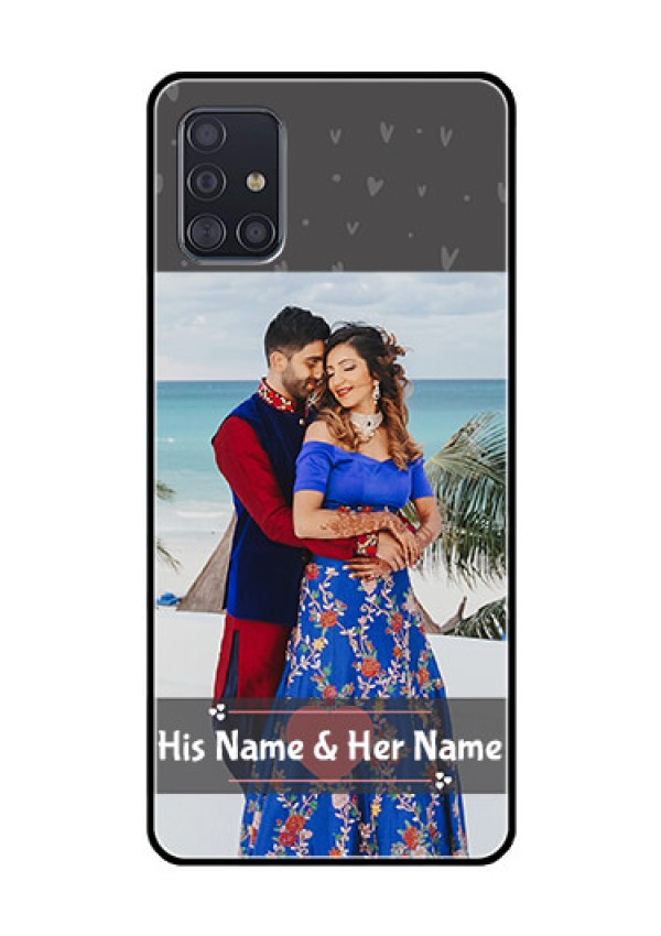 Galaxy A51 Custom Glass Mobile Case  - Buy Love Design with Photo Online