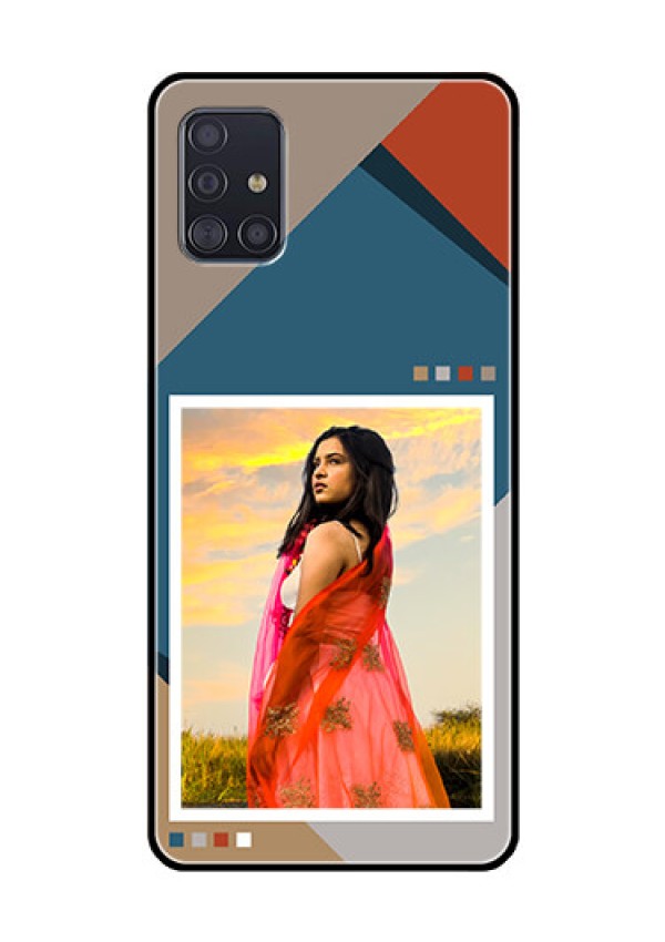 Galaxy A51 Personalized Glass Phone Case - Retro color pallet Design