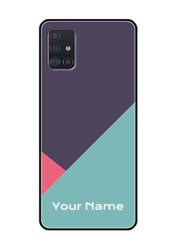 Galaxy A51 Custom Glass Mobile Case - Tri Color abstract Design
