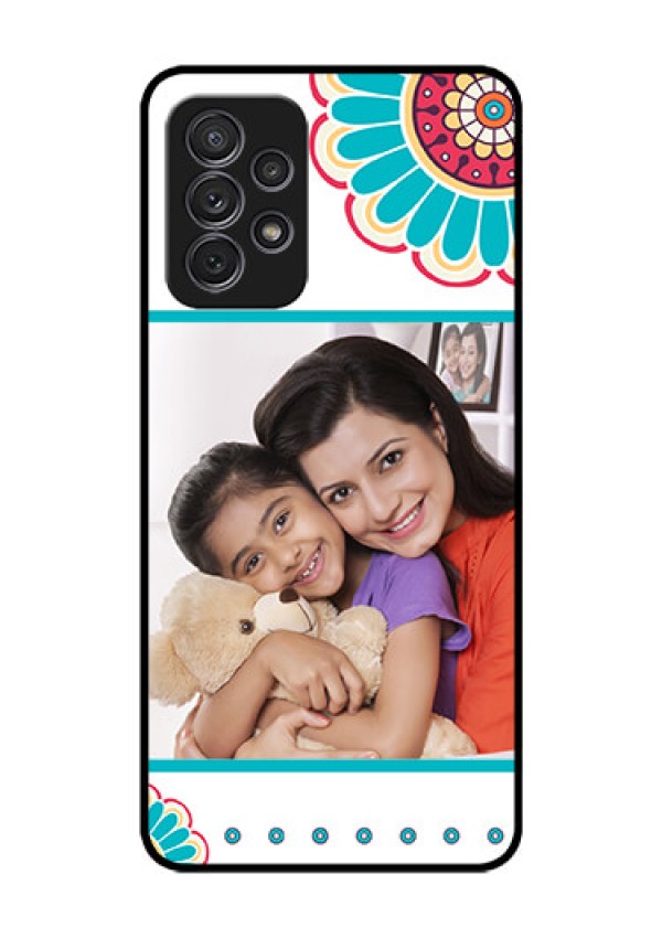 Galaxy A52 Custom Glass Phone Case - Flower Design