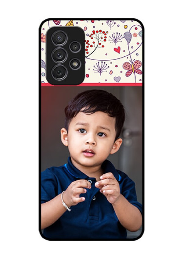 Galaxy A52 Custom Glass Mobile Case - Premium Floral Design