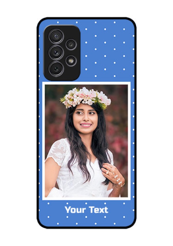Galaxy A52 Photo Printing on Glass Case - Polka dots design
