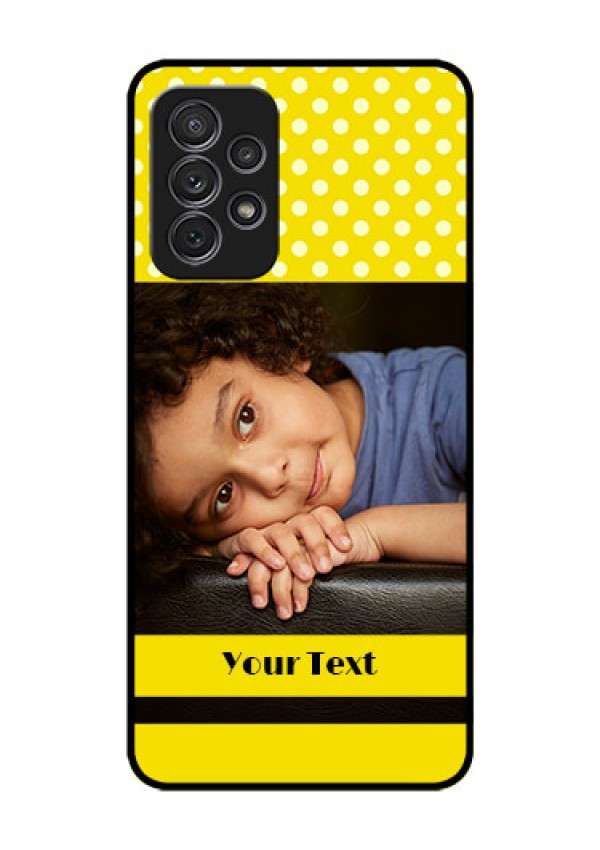 Galaxy A52s 5G Custom Glass Phone Case - Bright Yellow Case Design