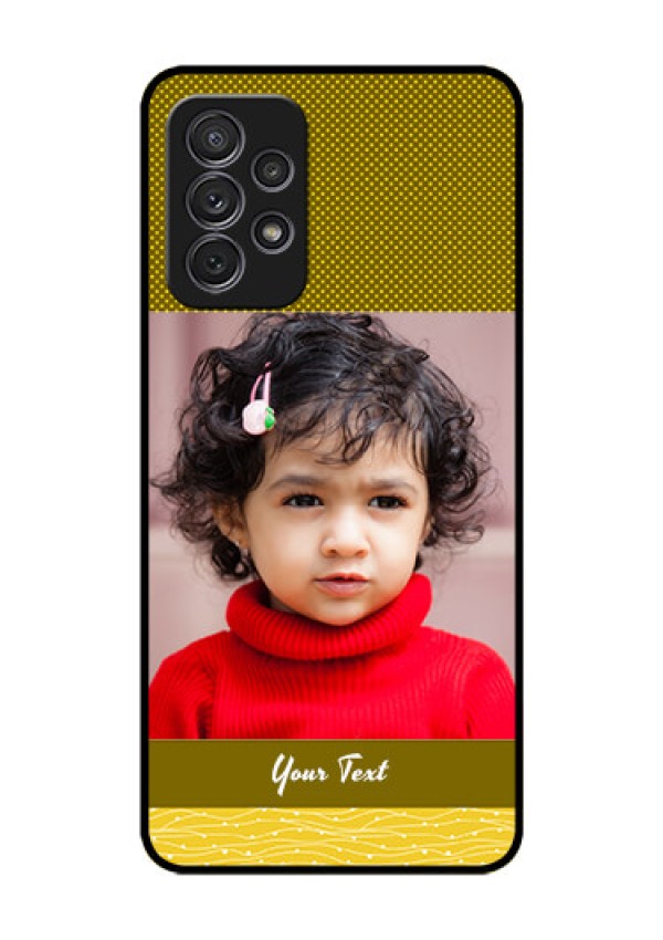 Galaxy A52s 5G Custom Glass Phone Case - Simple Green Color Design