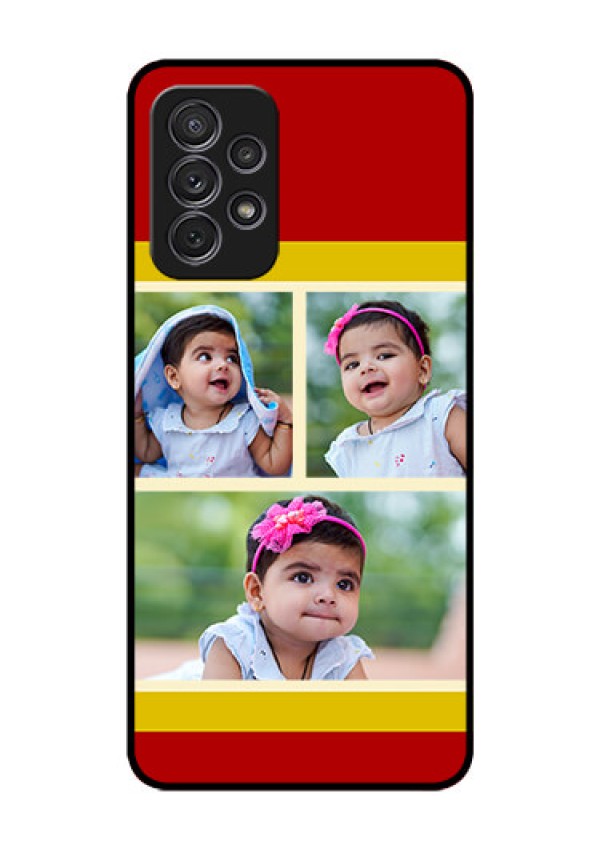 Galaxy A52s 5G Custom Glass Mobile Case - Multiple Pic Upload Design