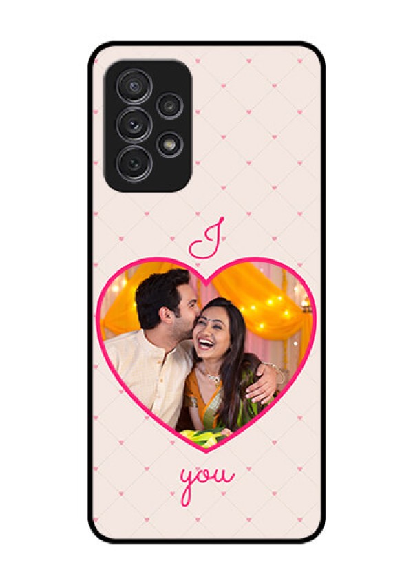 Galaxy A52s 5G Custom Glass Mobile Case - Heart Shape Design