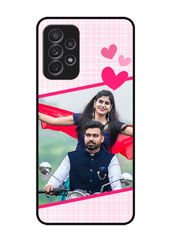 Galaxy A52s 5G Custom Glass Phone Case - Love Shape Heart Design