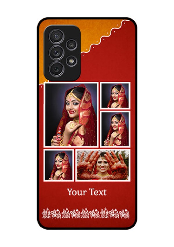 Galaxy A52s 5G Personalized Glass Phone Case - Wedding Pic Upload Design