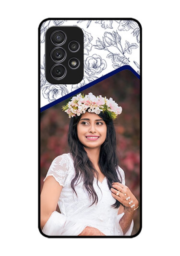 Galaxy A52s 5G Personalized Glass Phone Case - Premium Floral Design
