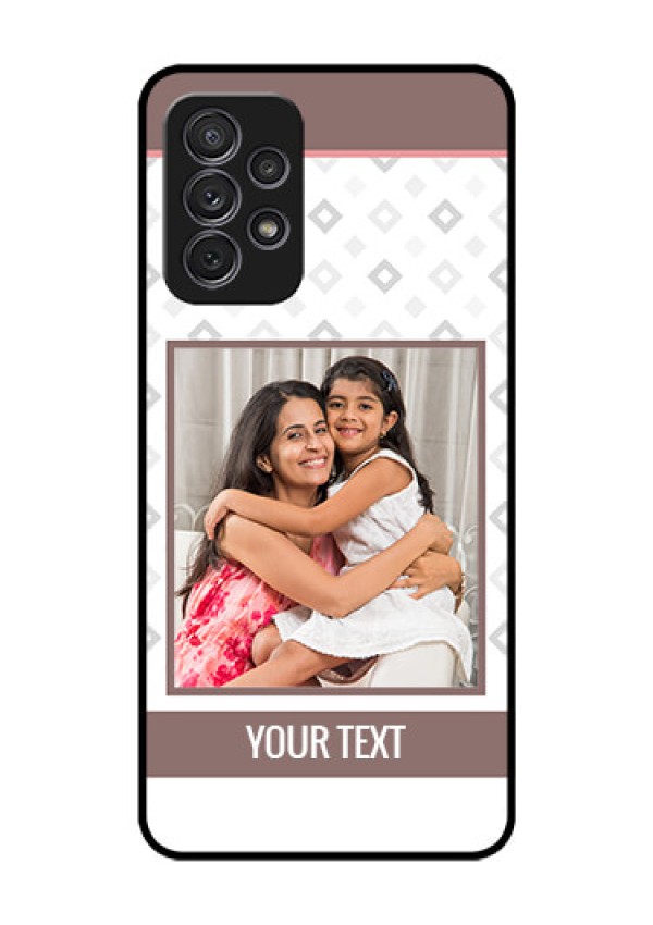 Galaxy A52s 5G Photo Printing on Glass Case - Simple Diamond Design