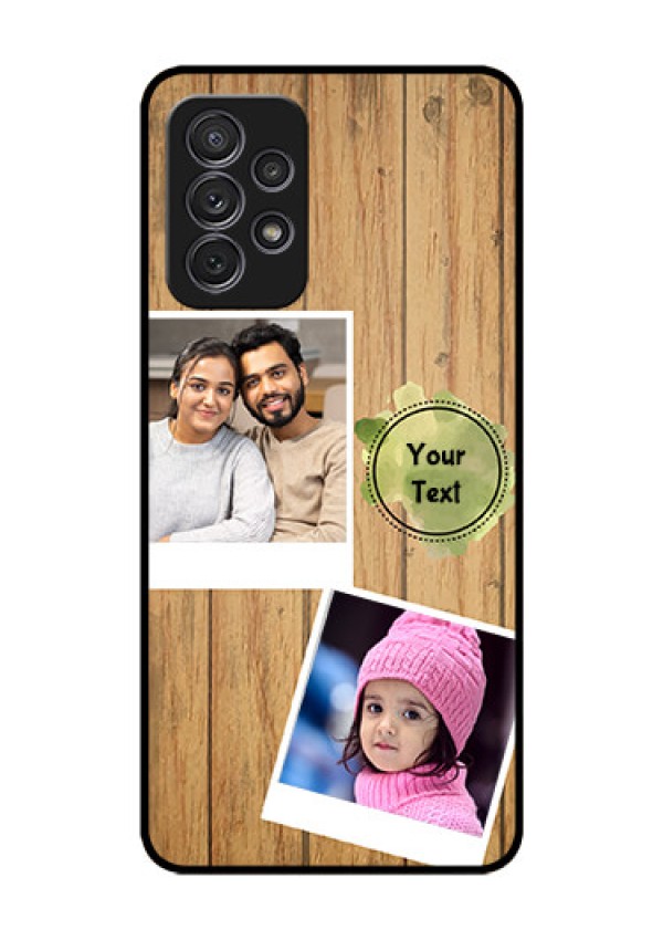 Galaxy A52s 5G Custom Glass Phone Case - Wooden Texture Design