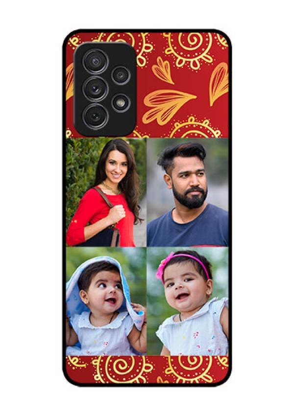 Galaxy A52s 5G Photo Printing on Glass Case - 4 Image Traditional Design