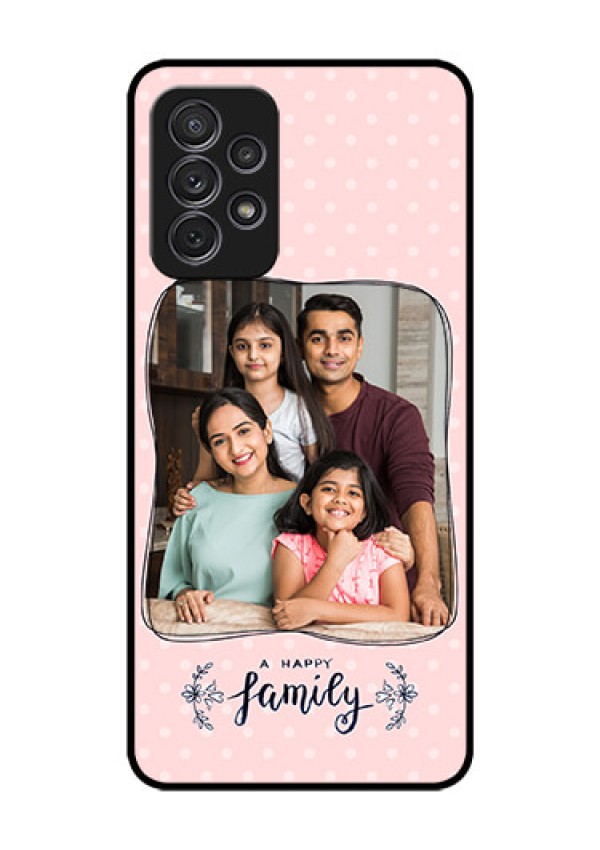Galaxy A52s 5G Custom Glass Phone Case - Family with Dots Design