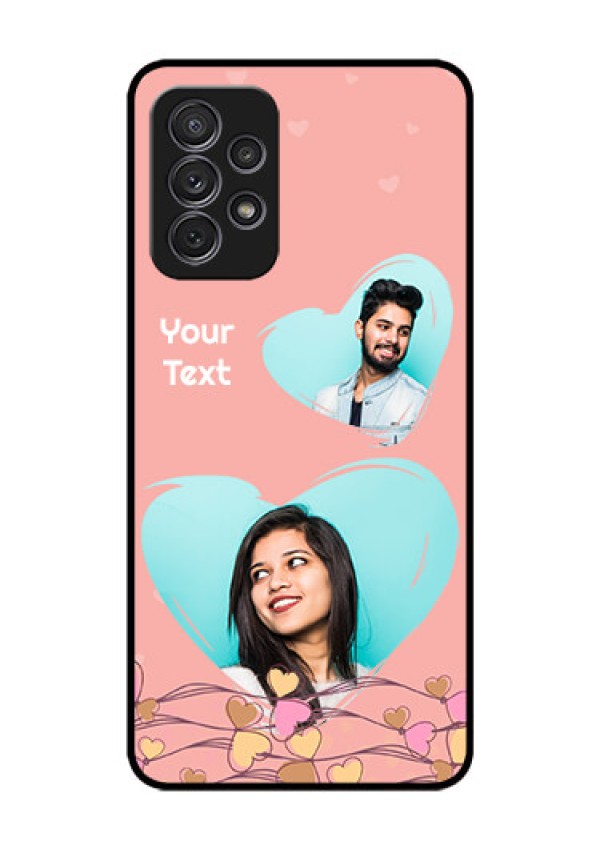Galaxy A52s 5G Custom Glass Mobile Case - Love Doodle Design