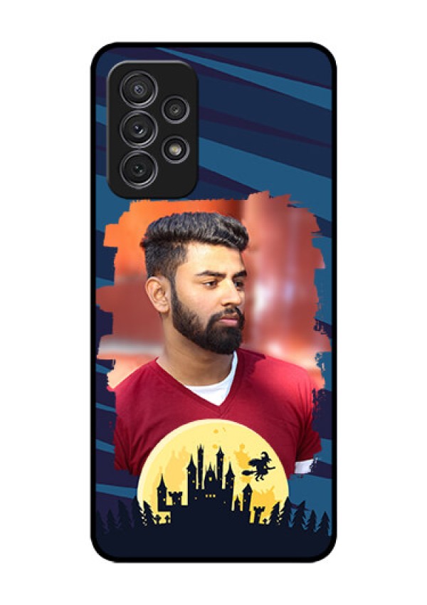 Galaxy A52s 5G Photo Printing on Glass Case - Halloween Witch Design 