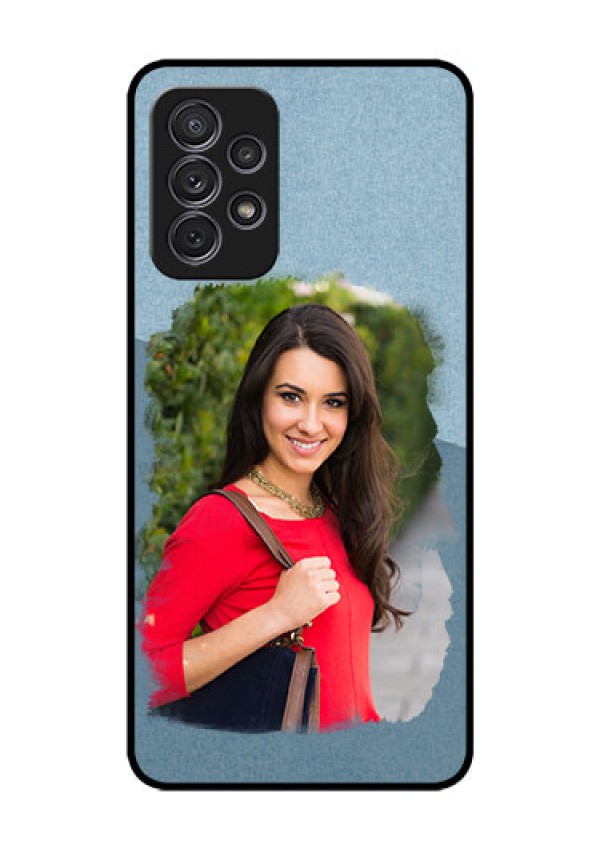 Galaxy A52s 5G Custom Glass Mobile Case - Grunge Line Art Design