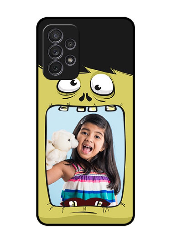 Galaxy A52s 5G Personalized Glass Phone Case - Cartoon monster back case Design
