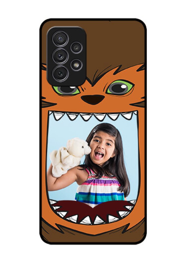 Galaxy A52s 5G Photo Printing on Glass Case - Owl Monster Back Case Design