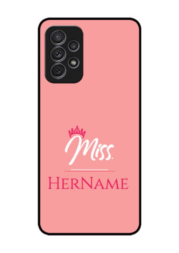 Galaxy A52s 5G Custom Glass Phone Case Mrs with Name