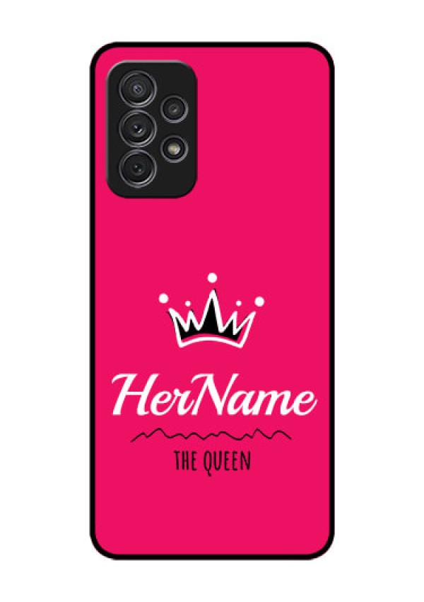 Galaxy A52s 5G Glass Phone Case Queen with Name