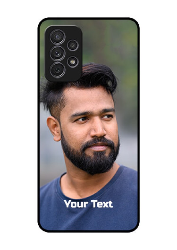 Galaxy A52s 5G Glass Mobile Cover: Photo with Text