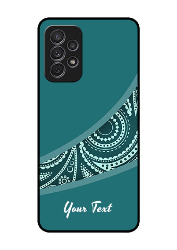 Galaxy A52S 5G Photo Printing on Glass Case - semi visible floral Design