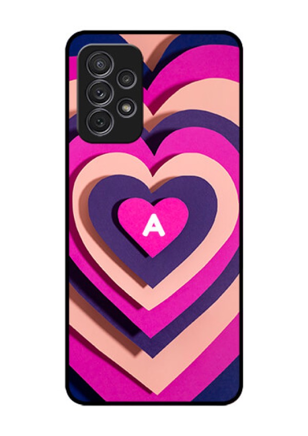 Galaxy A52S 5G Custom Glass Mobile Case - Cute Heart Pattern Design