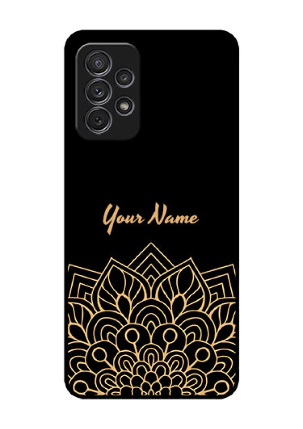 Galaxy A52S 5G Custom Glass Phone Case - Golden mandala Design