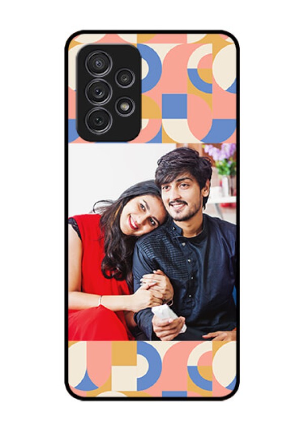 Galaxy A52S 5G Photo Printing on Glass Case - Semi-circle Maze Pattern Design