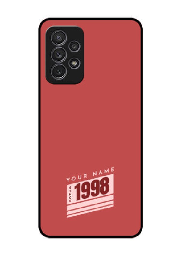 Galaxy A52S 5G Custom Glass Phone Case - Red custom year of birth Design
