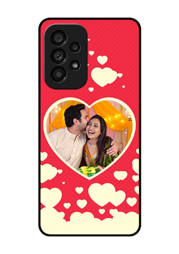 Galaxy A53 5G Custom Glass Mobile Case - Love Symbols Phone Cover Design