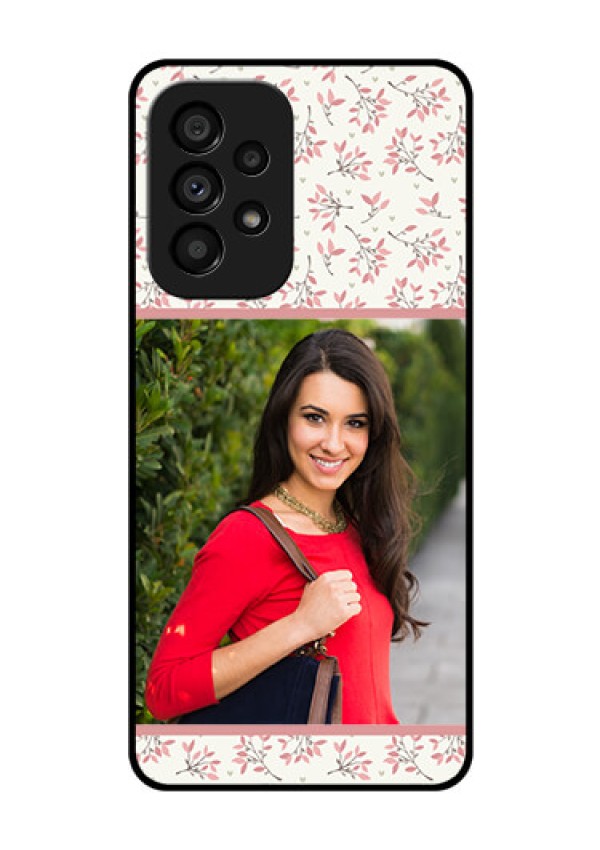 Galaxy A53 5G Custom Glass Phone Case - Premium Floral Design
