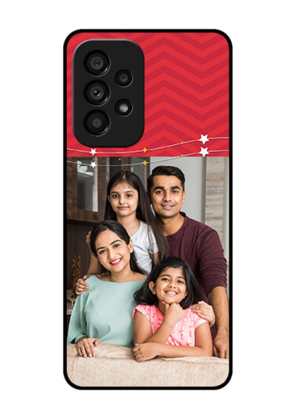 Galaxy A53 5G Personalized Glass Phone Case - Happy Family Design